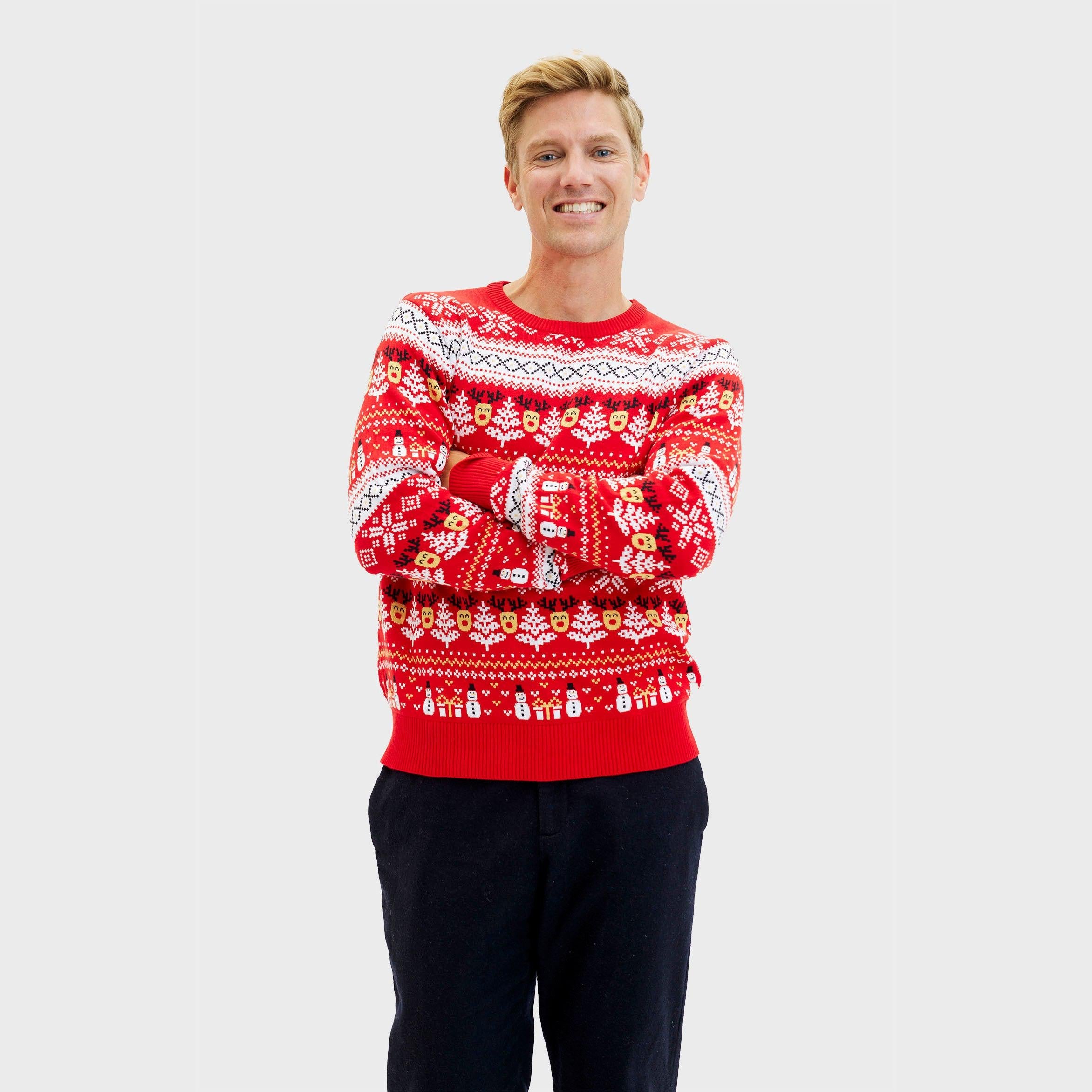 The Reinstyle Christmas Sweater Red β Men